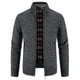 thumbnail image 3 of Suéter de otoño e invierno para hombre, abrigo con forro polar, grueso, informal, cálido, cárdigan, suéter con cuello alto, 3 of 5