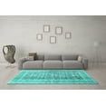thumbnail image 3 of Ahgly Company Indoor Square Persian Turquoise Blue Traditional Area Rugs, 5' Square, 3 of 4