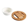 thumbnail image 4 of Cuenco para perros y gatos con soporte de madera de bambú, cuenco de cerámica para comida y agua de mascotas, para cachorros, gatitos, 162 cm x 162 cm x 88 cm, 4 of 8