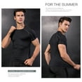 thumbnail image 4 of Handshe Men's Fitness Sports Stretch Quick - Dry Short - Sleeved Tight T - Shirt for Training & Daily Wear, 4 of 9