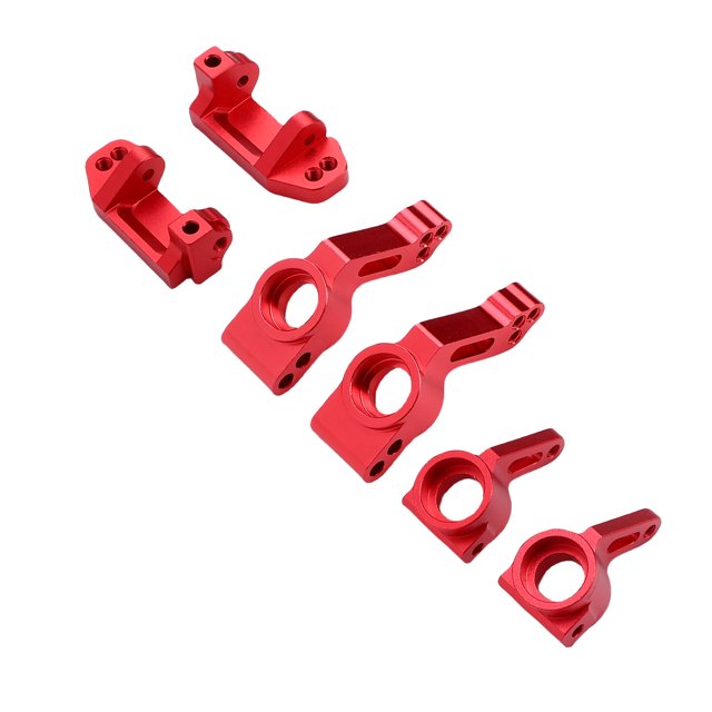 Blocs de Direction avant de Voiture RC Blocs de Roulette Kit de Porte-Essieux Arrière 2 Pcs Direction avant 2 Pcs Essieu Arrière en Alliage d'Aluminium de Remplacement pour Slash 2WD