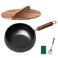 thumbnail image 6 of Shoreew Pure Iron Wok Traditional Cast Iron Pan Uncoated Hand-Forged Non-Stick Iron Pan for Gas And Induction Cooker, 6 of 6