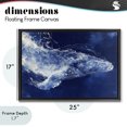 thumbnail image 4 of Stupell Industries Modern Whale in Motion Black Floating Frame Canvas Art, 25 x 17, by Chromatic Storm Studio, 4 of 8