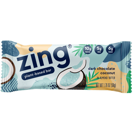 Zing Nutrition, Dark Chocolate Coconut Flavored Protein Bar, 1.76 oz.