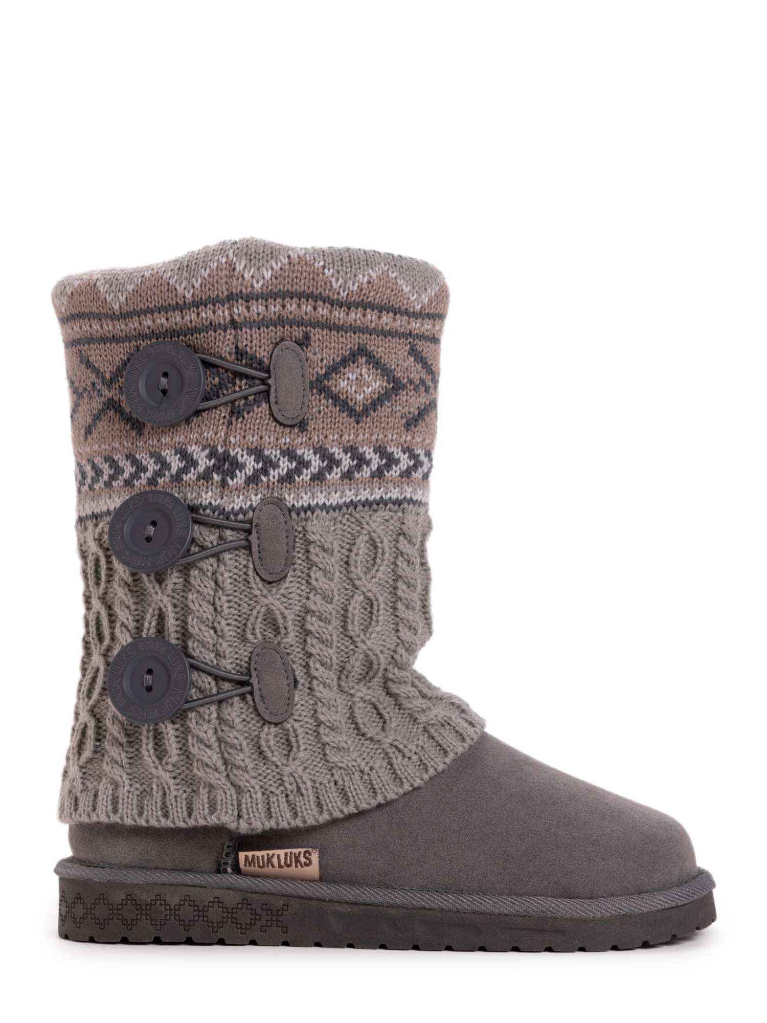 Muk Luks Women's Cheryl Button Pattern 