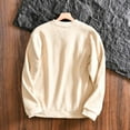 thumbnail image 3 of YUGYXL Men's Casual Crewneck Sweatshirts Colorblock Long Sleeve Pullover with Chest Pocket Khaki M, 3 of 8