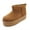 Camel, variant on Glaze Women Winter Slip On Warm Fur Suede Snow Ankle Boots Slipper 2 Inch Sole