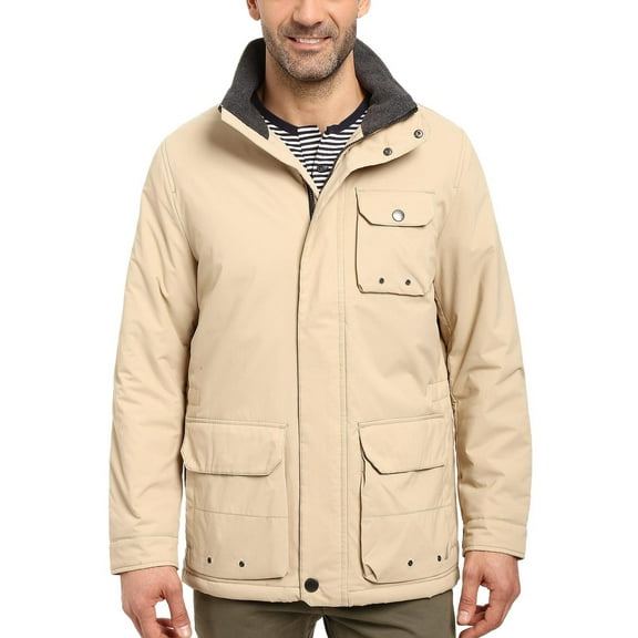 Nautica Men's Multi-Pocket Parka Jacket, Sandy Bar, XL