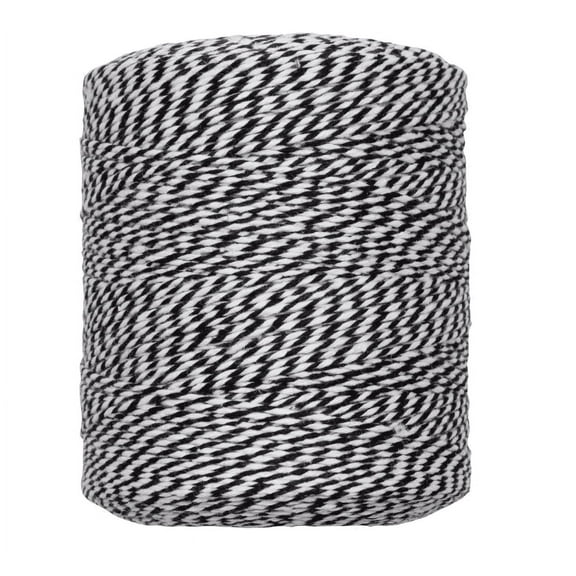 JAM Baker's Twine Ribbon, 500 Yards, 1/Pack, Black & White
