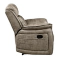 thumbnail image 5 of Comfortable Reclining Chair, Microfiber Upholstery, Sandy Brown, 32" Fully Reclined Height For A Laid-back Position 39.5" Depth, Brown Relaxing Experience, 5 of 6