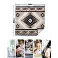 thumbnail image 4 of Brown Boho Cloth Napkins Set of 8 Reusable Dinner Napkins, Vintage Rustic Southwest Aztec Geometric Cocktail Napkin Washable Table Napkins for Wedding/Holiday Party/Baby Shower 20"x20", 4 of 7