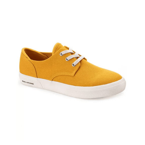 Sun   Stone Men's Kiva Lace-Up Core Sneakers, Mustard, Sz 10 M