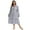 Grey, variant on WBQ Women's Plus Size Nightgown Floral Printed Nightshirt Square Neck Long Sleeve Nightdress Soft Ruffle Sleepwear Loose Over Knee Length Gown Lounge Dress, XL-5XL