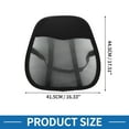 thumbnail image 4 of Unique Bargains Breathable Mesh Car Seat Lumbar Cushion Memory Foam Support 44.5x41.5cm Mesh Black 1 Pc, 4 of 6