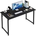 thumbnail image 1 of BestOffice Computer Desk, Home Writing Study Table Modern Simple Style PC, Metal Frame for Home Office, Black, 1 of 7