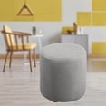thumbnail image 4 of Langgg Housse Extensible pour Ottoman Protecteur de Meubles Protecteur de Meubles Rond Canapé Repose-Pieds Protecteur Housse de Canapé Ottoman Extensible Maison Gris, 4 of 8