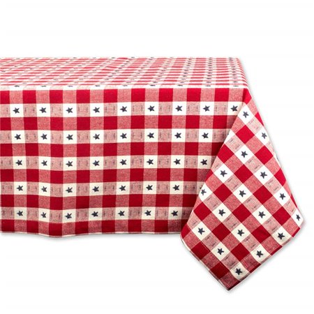 

60 x 84 in. Star Check Tablecloth