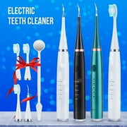 Tartar Remover & Electric Toothbrush Combo, Dental Scaler, Oral Clean Kit 2 in 1, 5 Cleaning Modes, 3 Brush Head, IPX6 Waterproof for Teeth Whitening and Gum Health, Black