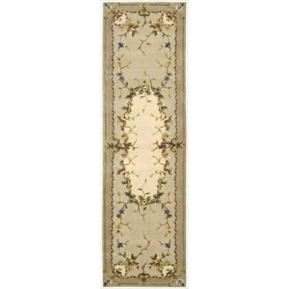 Nourison Hand-tufted Versailles Palace Floral Ivory Rug (2'3 x 8') Runner