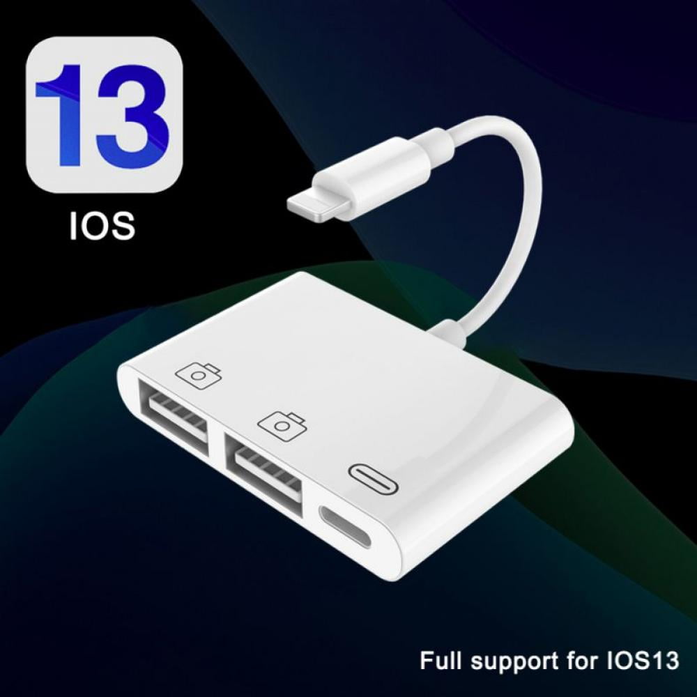 iPad USB 3.0 Female OTG Adapter with Charging Port iPhone USB Adapter Support Camera/Card Reader/USB Flash Drive Plug & Play USB Camera Adapter for iPhone/iPad Plusysee USB to iPhone Adapter