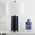 thumbnail image 4 of SAFAVIEH Roxanne 26 in. H Ceramic Glam Table Lamp, Navy, Set of 2, 4 of 7