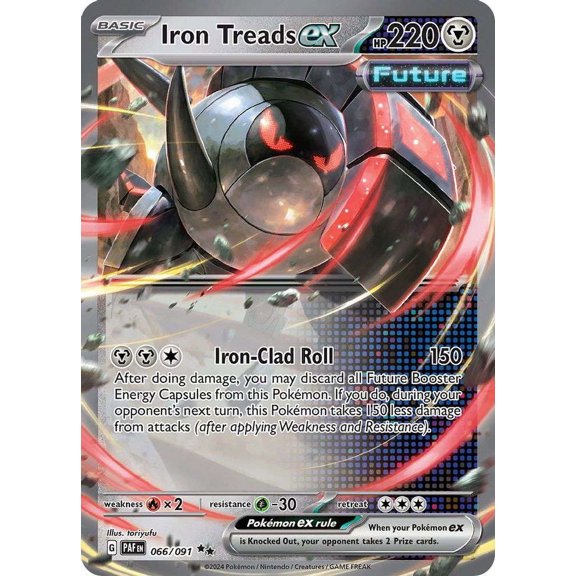 Pokemon Paldean Fates Double Rare Iron Treads ex #66