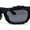 All Black, variant on Super Funky Shoe Lace Trim Rectangular Wrap Around Plastic Sunglasses All Black