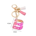 thumbnail image 5 of Xinyolin Key Chain Translucent Alphabet Pendant - Shell Decor Letter Initial Pendant Keychain with Tassels for Women, 5 of 8