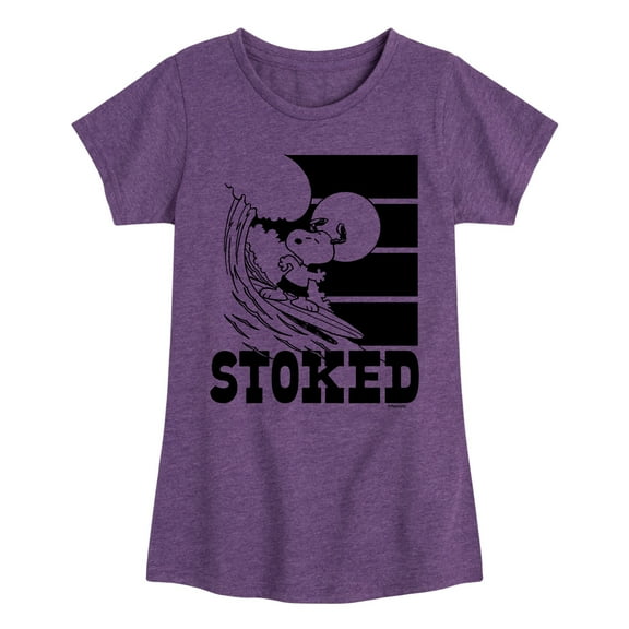 Peanuts - Stoked - Toddler And Youth Girls Short Sleeve Graphic T-Shirt