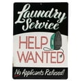thumbnail image 1 of Laundry Service Embossed Metal Sign, 1 of 4