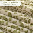 thumbnail image 4 of SUNNY HEATLeopard Print Blanket 90''x90" All-Season Ultra Soft Bed Blanket Couch, Bed, Sofa, Travel Use, green and white, 4 of 6