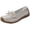 Light Gray, variant on Women's Leather Bow Loafers, Women's Comfortable Lightweight Penny Loafers Slip On Business Casual Dress Shoes Work Office Flats Walking Shoes Driving Mocs for Women, Light Gray 5.5