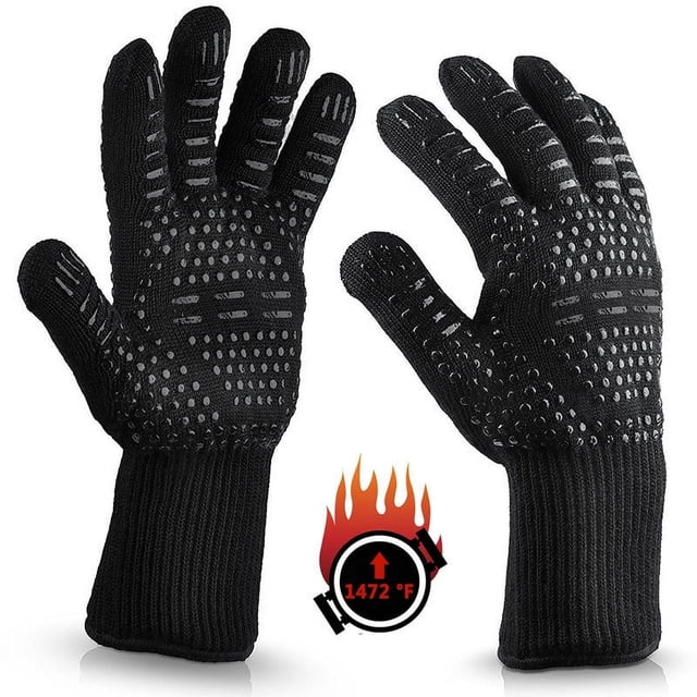 Guantes para barbacoa, manopla para horno, protección de manos para asar, fuego, horno microondas y otros trabajos de cocina