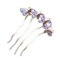 thumbnail image 5 of harmtty Hair Comb High-end Portable Four Teeth Rhinestone Butterflies Shape Hair Clip Hair Styling Accessories, 5 of 8