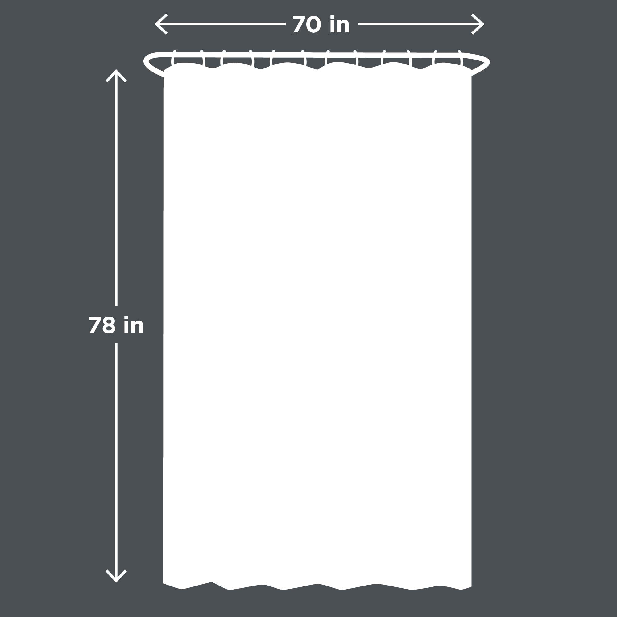 Comfort Bay 70 x 72 Heavy Duty PEVA Shower Curtain Liner - Clear, Magnets