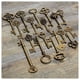thumbnail image 3 of Conjunto de 72 Antiguos Vintage Antiguo Aspecto Bronce Esqueleto Llave Corazón Cerradura Colgante, 3 of 5
