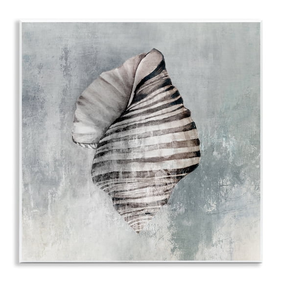 Stupell Industries Organic Twisted Seashell Nautical & Beach Painting Unframed Art Print Wall Art, 12 x 12
