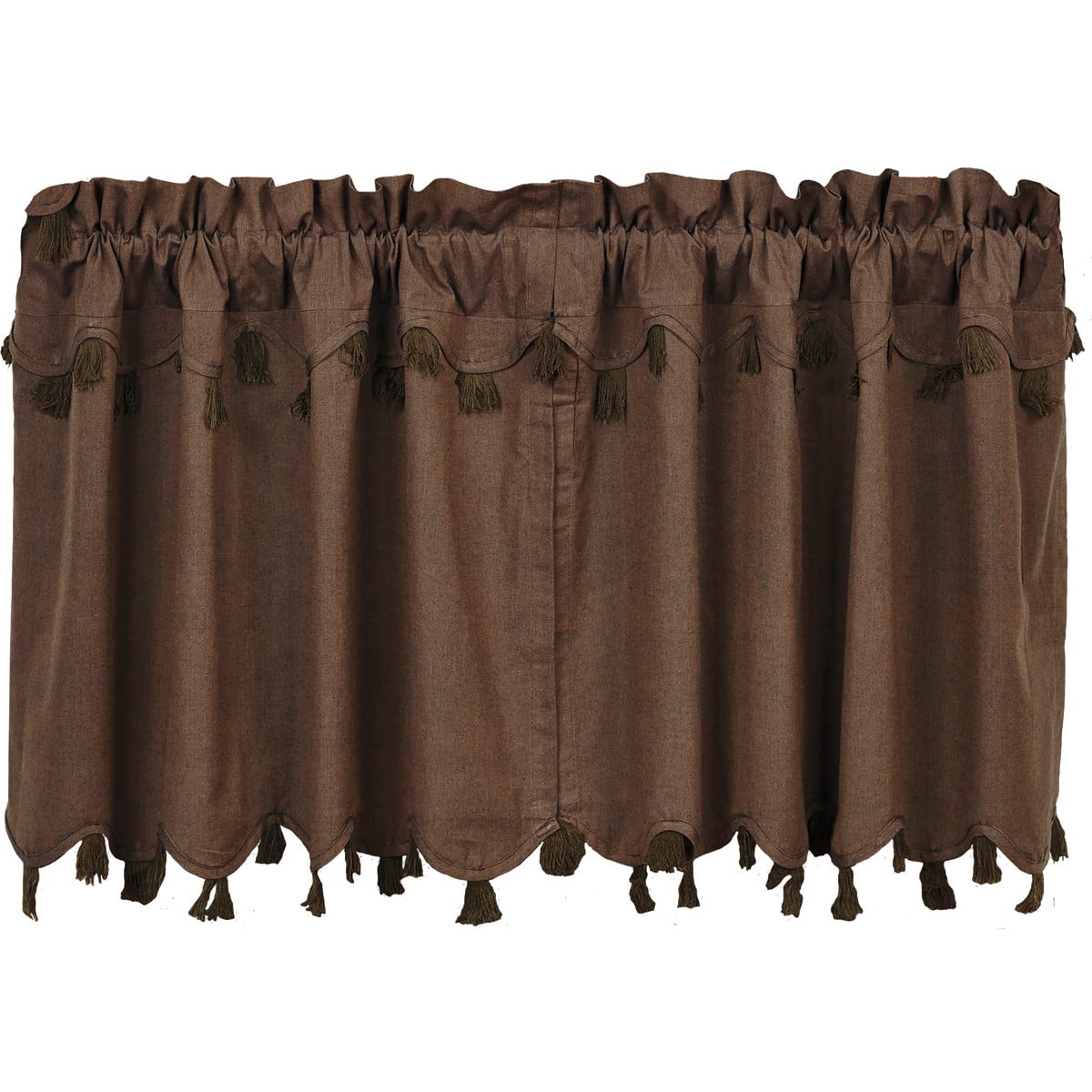 Brown Rustic & Lodge Curtains VHC Carrington Panel Pair Rod Pocket Cotton 
