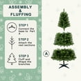 thumbnail image 4 of UHOMEPRO 6FT Classic Christmas Tree, 582 PVC Full Branches Tips and 4-Leg Plastic Stand Artificial Green Tree, Easy Setup Green Xmas Tree for Indoor Holiday Home Office Decoration, 4 of 7