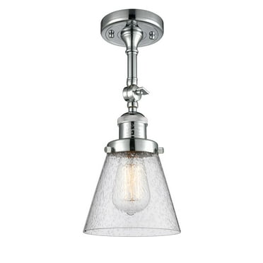 Innovations 1-LT LED Small Cone 6" Semi-Flush Mount - Polished Chrome - 201F-PC-G64-LED