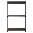 thumbnail image 2 of Benjara Gin Wide Modular Closet System, 3 Gray Shelves, 2 Hanging Rods, Black, 2 of 5