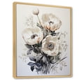thumbnail image 2 of Designart "Serene White Tulip Ensemble III" Tulips Floater Framed Canvas Art Print, 2 of 5