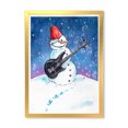 thumbnail image 3 of Designart Christmas Snowman Playing Guitar II Traditional Framed Wall Art, 3 of 4