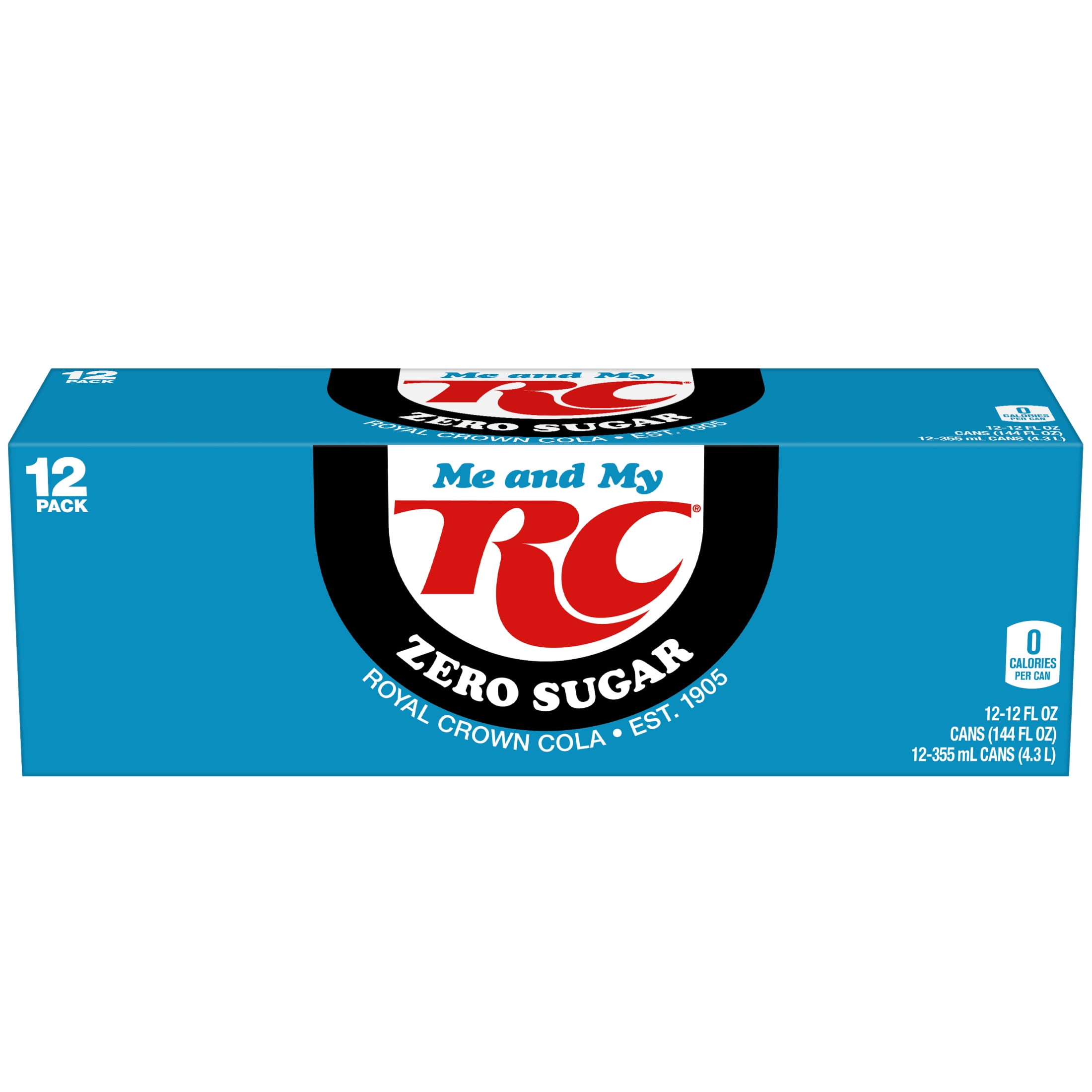 RC Cola Zero Sugar Soda Pop, 12 fl oz, 12 Pack Cans