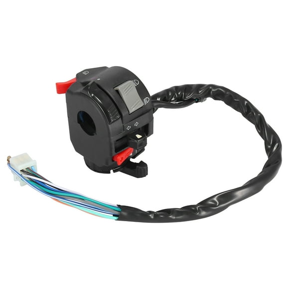 Unique Bargains Black 7/8' 22mm Motorcycle Handlebar Switch Wiring Harness with Turn Signal Horn Switch
