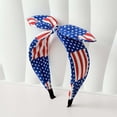 thumbnail image 4 of American Flag Bow Headband, USA Star Stripes Knotted Hair Band for 4th of July Independence Day Patriotic Party Women Accessories, 4 of 5