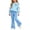 Light Blue, variant on Cethrio Girls Outfit Sets 2 Piece, Outdoor Long Sleeve Spring Fall Printed Girls' Clothing Sets Size 14 Beige
