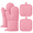 Pink, variant on M Buder Oven Mitts Set, 4 Pcs 392°F Heat Resistant Pot Holders and Oven Mitts, Extra Long Thick Cotton Kitchen Oven Gloves for Cooking, Baking, BBQ, Gray