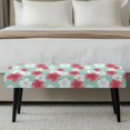 thumbnail image 5 of XYZCANDO Tropical Hibiscus Polyester Spandex Fabric Bench Covers with Stretch, Washable Scratch Resistant Bench Seat Cover for Bedroom, 5 of 9