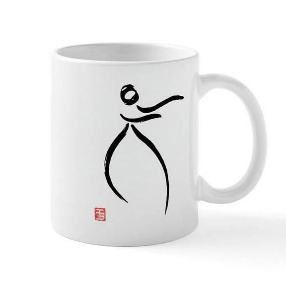 CafePress - Tai Chi Raise Hands Mug - 11 oz Ceramic Mug - Novelty Coffee Tea Cup